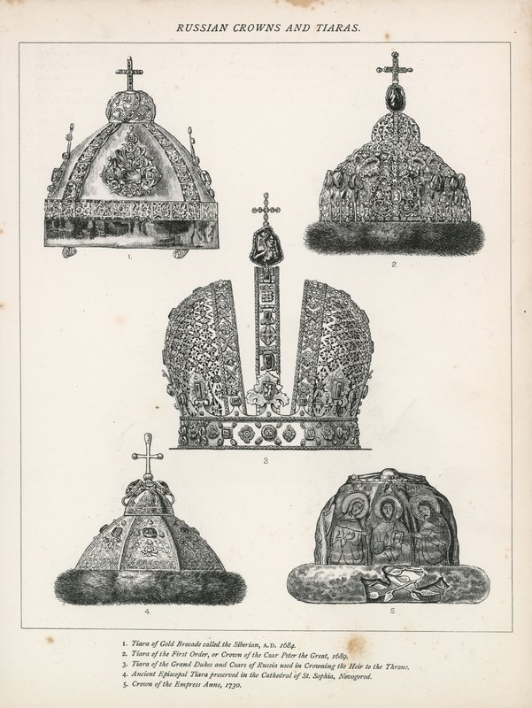 रूसी मुकुट और tiaras द्वारा अंग्रेजी स्कूल