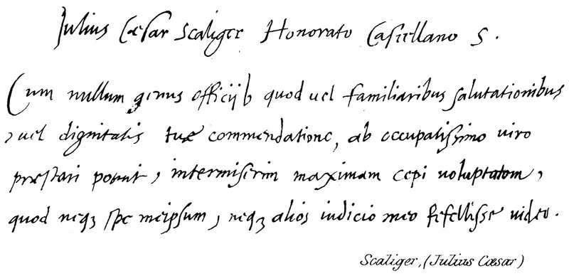 Scaliger, (जूलियस सीजर) द्वारा अंग्रेजी स्कूल
