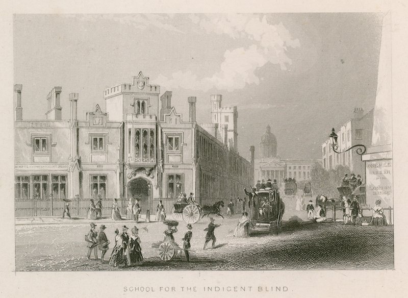 Indegent Blind, St Georges Field, Southwark, London के लिए स्कूल द्वारा अंग्रेजी स्कूल