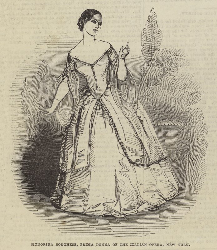 Signorina Borghese, First Opera of the Italian Opera, New York द्वारा अंग्रेजी स्कूल