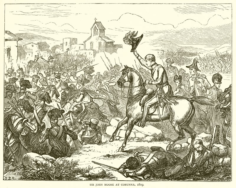 सर जॉन मूर कोरोना में, 1809 द्वारा अंग्रेजी स्कूल