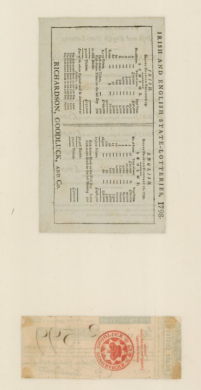 राज्य लॉटरी, 1798 द्वारा अंग्रेजी स्कूल