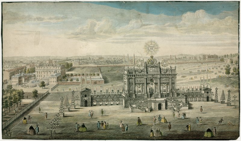 1780 के आइक्स ला चैपल की शांति के सम्मान में मंदिर द्वारा अंग्रेजी स्कूल