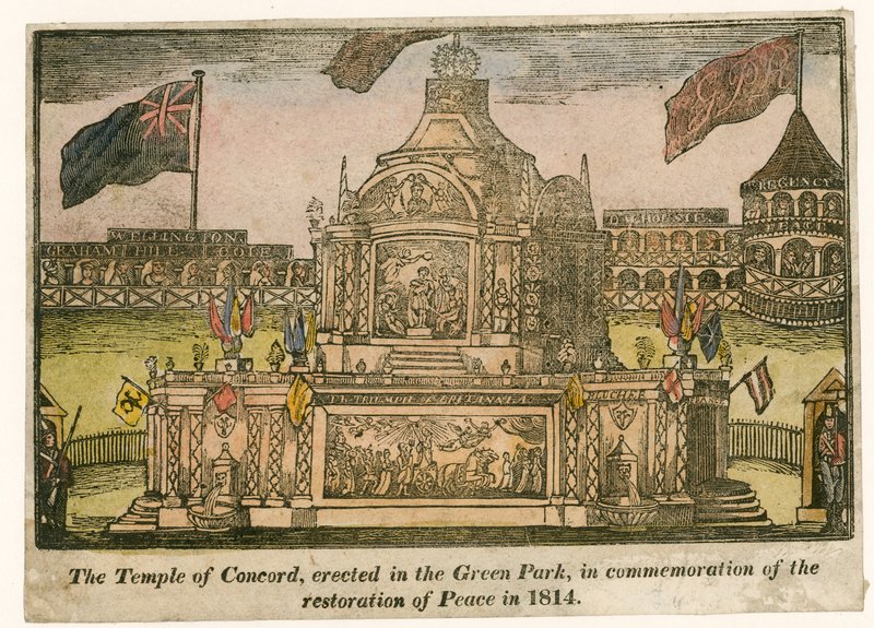 कॉनकॉर्ड का मंदिर, 1814 की शांति के लिए बनाया गया द्वारा अंग्रेजी स्कूल