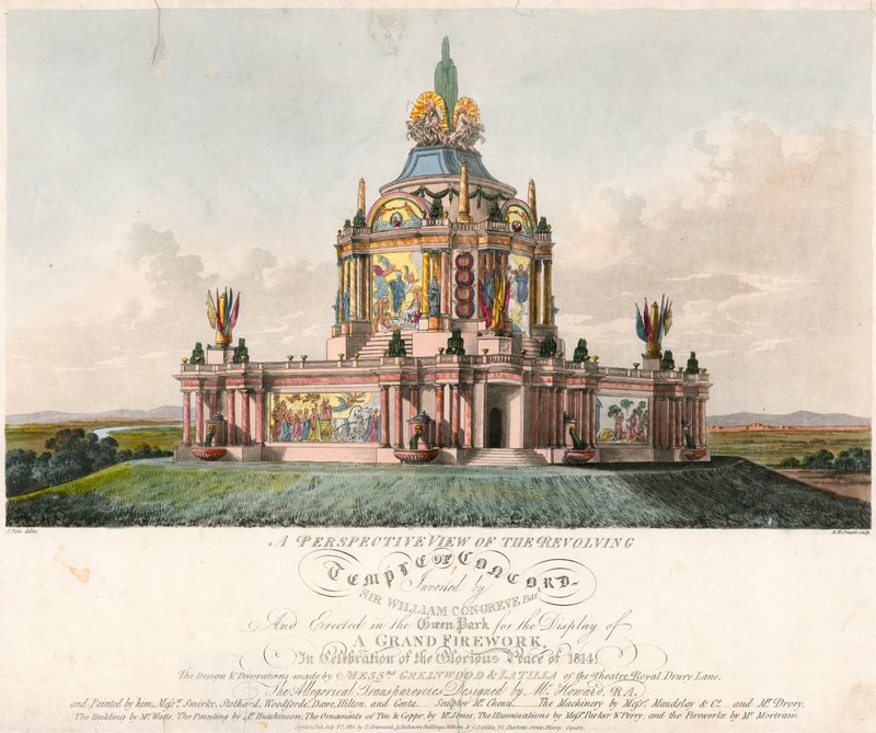 1814 की शांति के लिए कॉनकॉर्ड का मंदिर बनाया गया द्वारा अंग्रेजी स्कूल