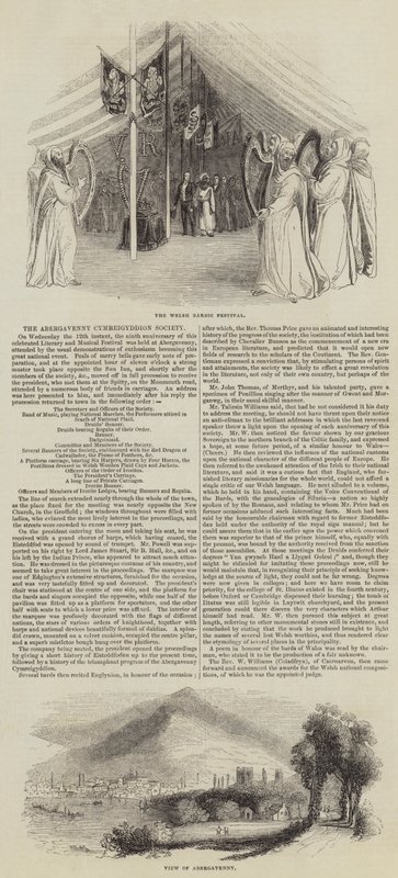 Abergavenny Cymreigiaeth सोसायटी (उत्कीर्णन) द्वारा अंग्रेजी स्कूल