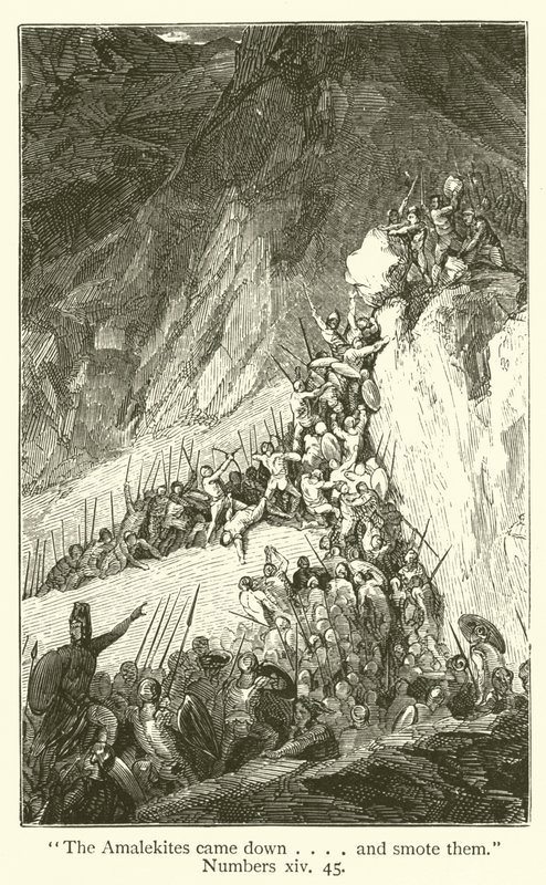 "अमालेकियों ने नीचे... और उन्हें मार डाला", अंक, xiv, 45 (उत्कीर्णन) द्वारा अंग्रेजी स्कूल