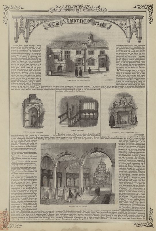 द चार्टरहाउस, 1843 द्वारा अंग्रेजी स्कूल