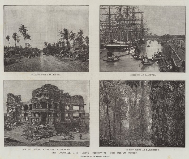 औपनिवेशिक और भारतीय प्रदर्शनी, भारतीय साम्राज्य (उत्कीर्णन) द्वारा अंग्रेजी स्कूल