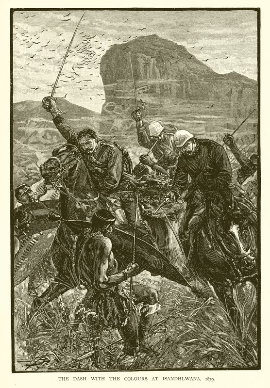 द डैश विद द कलर्स विथ इसांधलवाना, 1879 द्वारा अंग्रेजी स्कूल