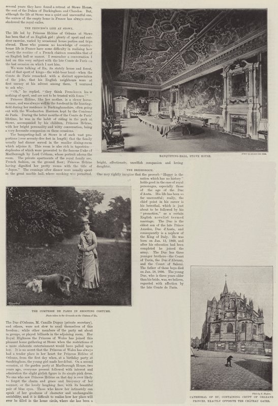 ड्यूक डी'ओस्टा की शादी ऑरलियन्स की राजकुमारी हेलेन के साथ (उत्कीर्णन) द्वारा अंग्रेजी स्कूल