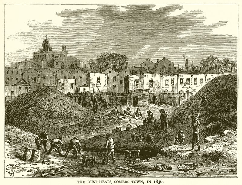 डस्ट-हीप्स, सोमरस टाउन, 1836 में द्वारा अंग्रेजी स्कूल