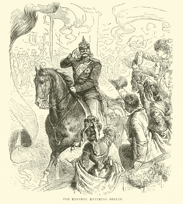 बर्लिन में प्रवेश करते हुए सम्राट, मार्च 1871 द्वारा अंग्रेजी स्कूल
