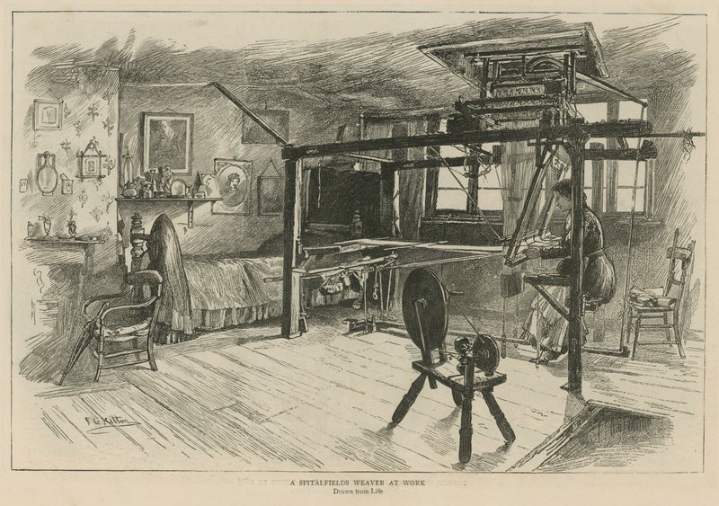 इंग्लैंड में Huguenots: काम में एक Spitalfields बुनकर द्वारा अंग्रेजी स्कूल