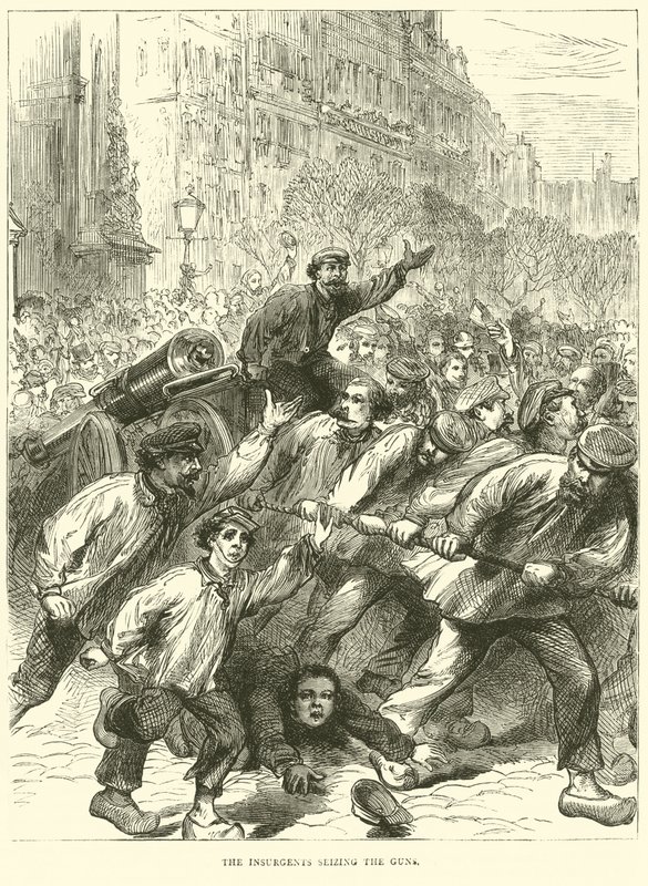 विद्रोहियों ने बंदूकें जब्त कर लीं, मार्च 1871 द्वारा अंग्रेजी स्कूल