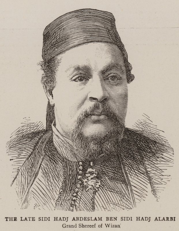 स्वर्गीय सिदी हज अब्देसलाम बेन सिदी हज अलारबी (उत्कीर्णन) द्वारा अंग्रेजी स्कूल