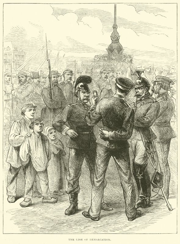 सीमांकन रेखा, मार्च 1871 द्वारा अंग्रेजी स्कूल