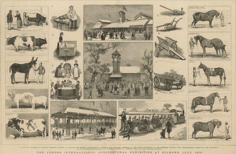 जुलाई 1879 में किलबर्न में लंदन अंतर्राष्ट्रीय कृषि प्रदर्शनी द्वारा अंग्रेजी स्कूल