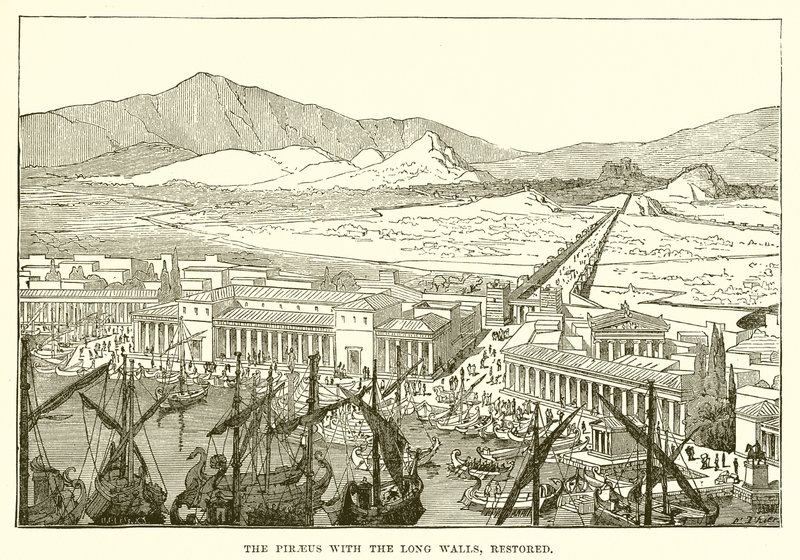 Piraeus लंबी दीवारों के साथ, बहाल द्वारा अंग्रेजी स्कूल