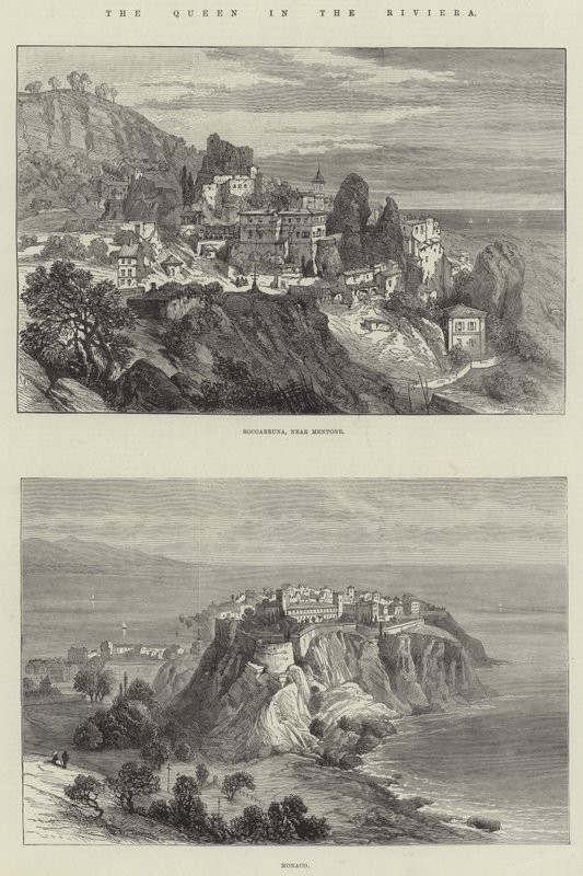रिवेरा में रानी (उत्कीर्णन) द्वारा अंग्रेजी स्कूल