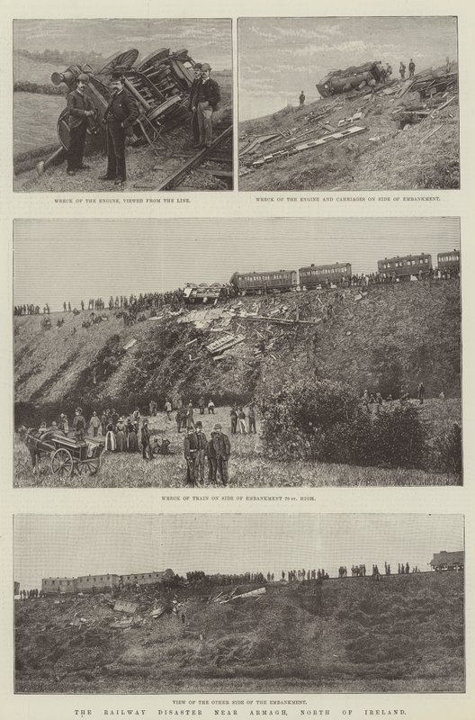 अरमाघ, आयरलैंड के उत्तर के पास रेलवे आपदा (उत्कीर्णन) द्वारा अंग्रेजी स्कूल