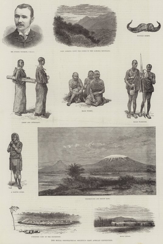 रॉयल ज्योग्राफिकल सोसायटी के पूर्वी अफ्रीकी अभियान (उत्कीर्णन) द्वारा अंग्रेजी स्कूल
