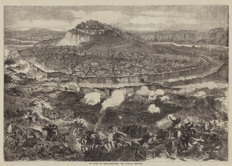 कार्स की घेराबंदी, तुर्की गैरीसन की छँटाई (उत्कीर्णन) द्वारा अंग्रेजी स्कूल
