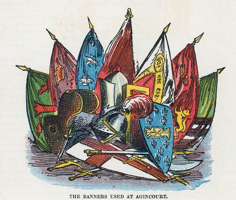Agincourt में इस्तेमाल किया बैनर द्वारा अंग्रेजी स्कूल