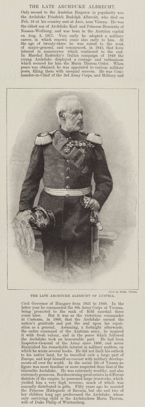 ऑस्ट्रिया के स्वर्गीय आर्कड्यूक अल्ब्रेक्ट (उत्कीर्णन) द्वारा अंग्रेजी स्कूल