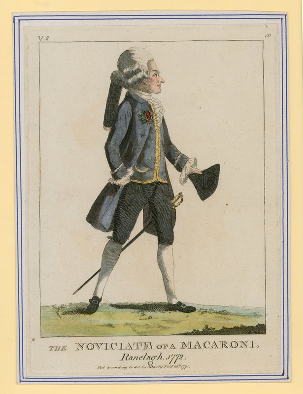 एक मैकरोनी का नवोदित, रानीलघ, 1772 द्वारा अंग्रेजी स्कूल