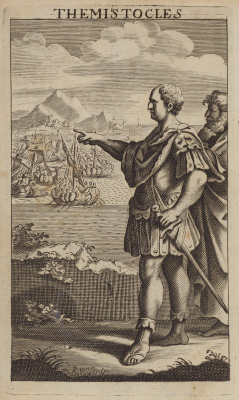Themistocles, एथेनियन राजनीतिज्ञ और सामान्य (उत्कीर्णन) द्वारा अंग्रेजी स्कूल