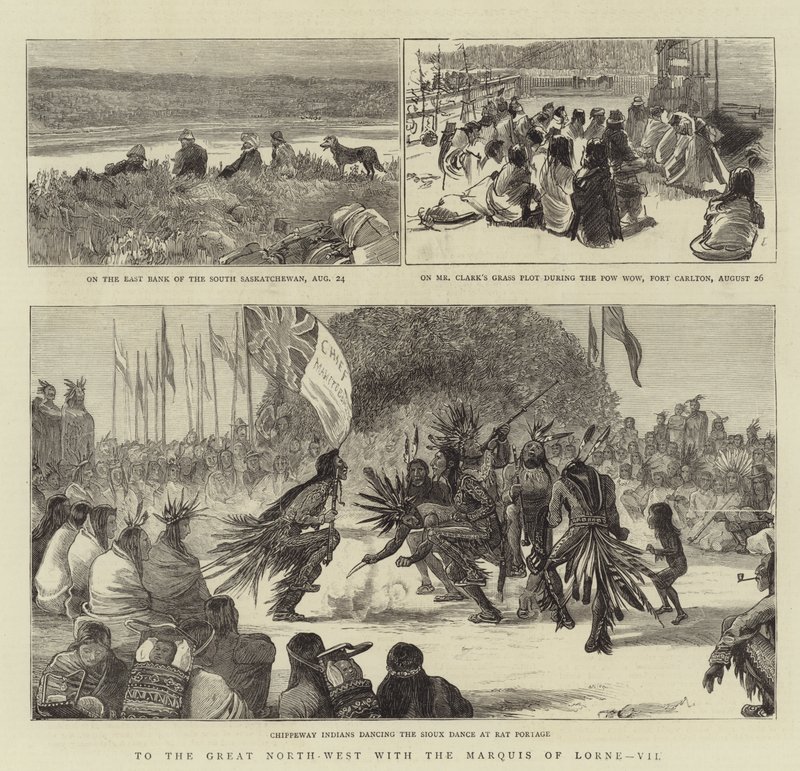 लोर्न के मार्क्विस के साथ ग्रेट नॉर्थ-वेस्ट तक, VII (उत्कीर्णन) द्वारा अंग्रेजी स्कूल