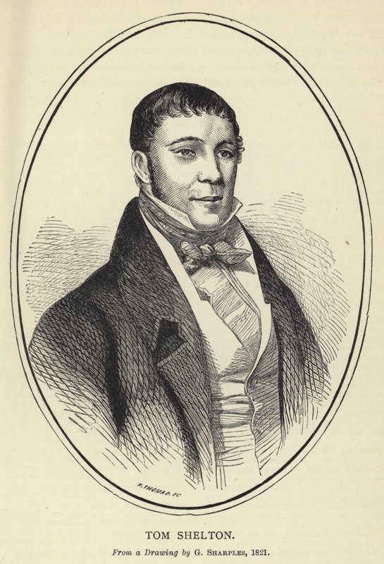 टॉम शेल्टन, जी शेरन्स द्वारा एक ड्राइंग से, 1821 द्वारा अंग्रेजी स्कूल