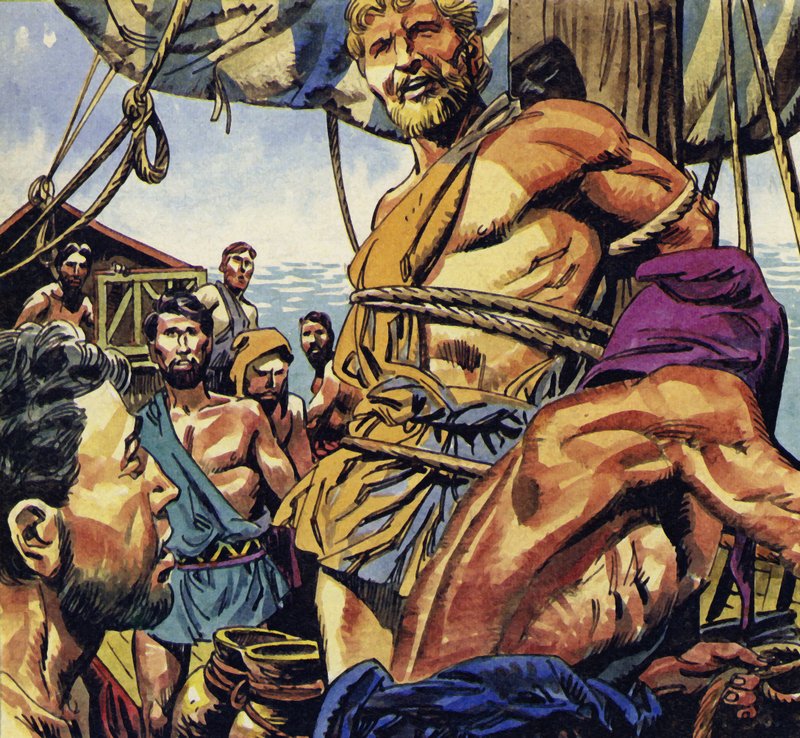 Ulysses ने दल को मस्तूल पर हाथ और पैर बांधने का आदेश दिया द्वारा अंग्रेजी स्कूल