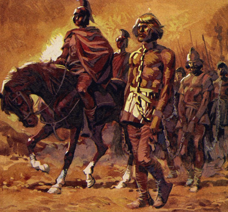 Vercingetorix ने अपने बेहतरीन कवच को रखा और आत्मसमर्पण कर दिया द्वारा अंग्रेजी स्कूल