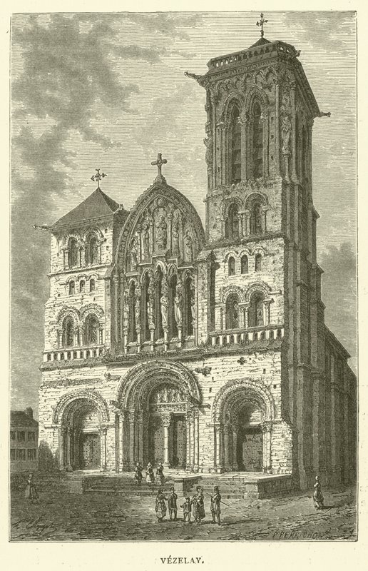 Vezelay (उत्कीर्णन) द्वारा अंग्रेजी स्कूल