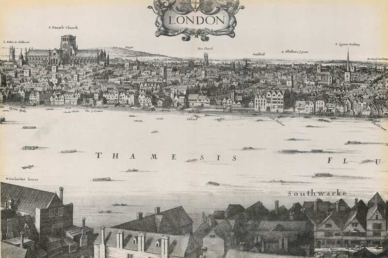 Wenceslaus Hollar द्वारा लंदन का दृश्य, 1647 द्वारा अंग्रेजी स्कूल