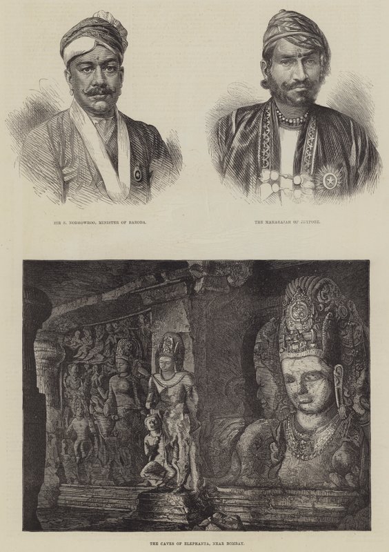 वेल्स के राजकुमार की भारत यात्रा (उत्कीर्णन) द्वारा अंग्रेजी स्कूल