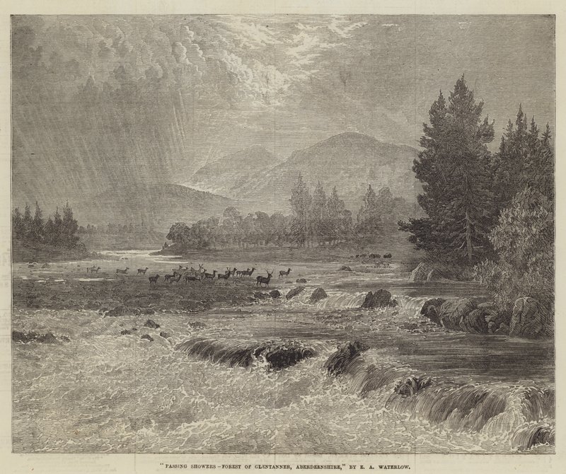 पासिंग शॉवर्स, वन ऑफ़ ग्लेंटनर, एबरडीनशायर द्वारा अर्नेस्ट अल्बर्ट वाटरलो