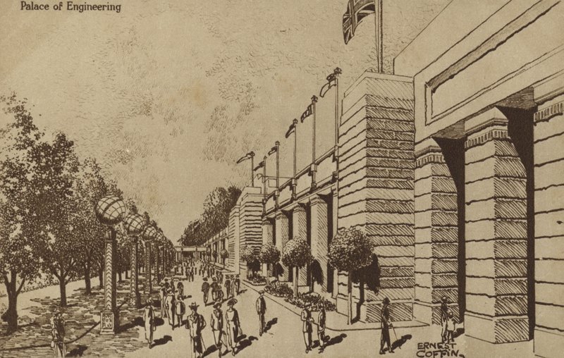पैलेस ऑफ इंजीनियरिंग, ब्रिटिश एम्पायर एग्जीबिशन, वेम्बली, 1924 द्वारा अर्नेस्ट कॉफ़िन
