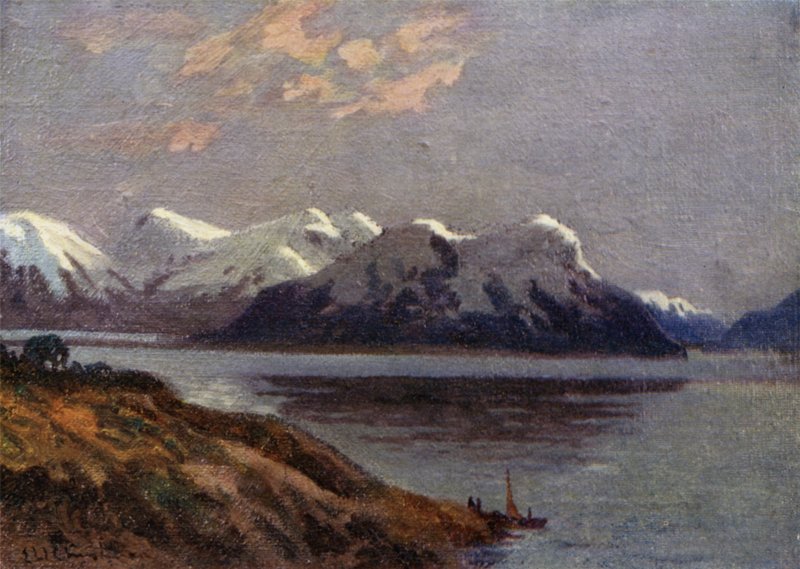चैनल पर शाम, Tierra del Fuego द्वारा अर्नेस्ट विलियम क्रिसमस