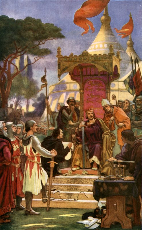 किंग जॉन ने मैग्ना कार्टा पर हस्ताक्षर किए द्वारा अर्नेस्ट (के बाद) नॉर्मैंड