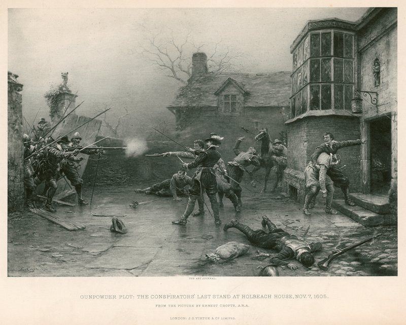 बारूद की साजिश; 7 नवंबर 1605 को होलिच हाउस में साजिशकर्ताओं का अंतिम रुख द्वारा अर्नेस्ट क्रॉफ्ट्स