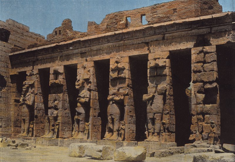 Thebes, The Great Court of The Great Temple द्वारा यूरोपीय फोटोग्राफर