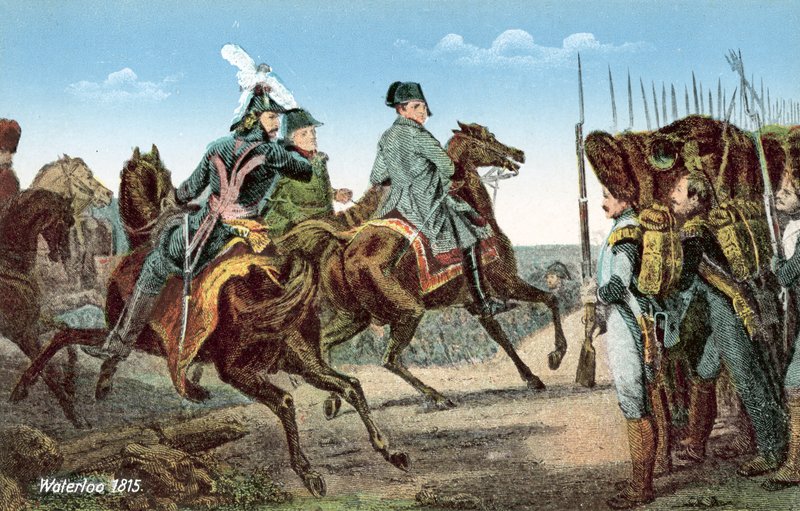 वाटरलू 1815, नेपोलियन ने अपने पहरेदारों का एक रिव्यू रखा द्वारा यूरोपीय स्कूल