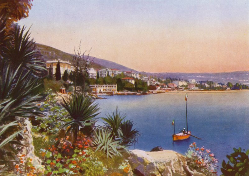 Opatija, अब क्रोएशिया में Opatija: ताड़ के पेड़ों के साथ दक्षिण सैरगाह (फोटो) द्वारा यूरोपीय फोटोग्राफर