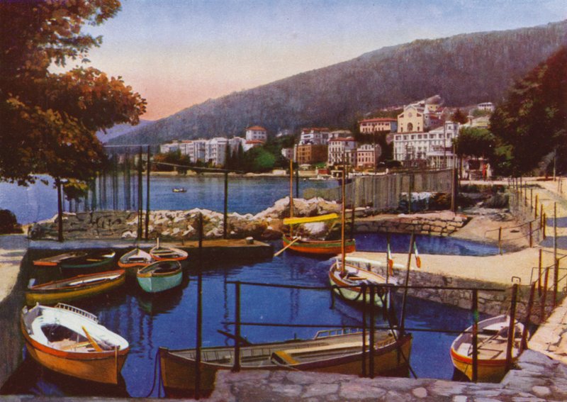 Opatija, अब क्रोएशिया में Opatija: दक्षिण सैरगाह के दृश्य के साथ Porticciuolo (फोटो) द्वारा यूरोपीय फोटोग्राफर
