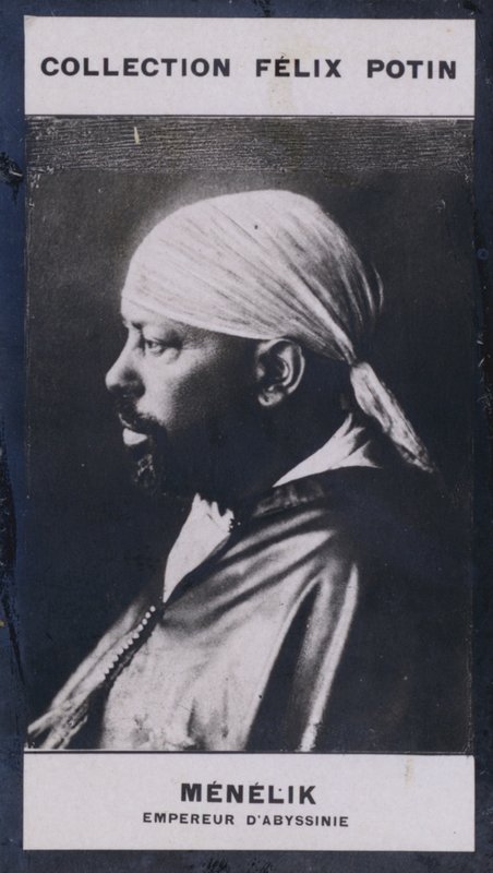 मेनेलिक, एबिसिनिया के सम्राट (1844) (बी/डब्ल्यू फोटो) द्वारा यूरोपीय फोटोग्राफर