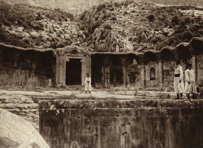 अल्जीरिया में एक रोमन स्नानागार के खंडहर (बी/डब्ल्यू फोटो) द्वारा यूरोपीय फोटोग्राफर