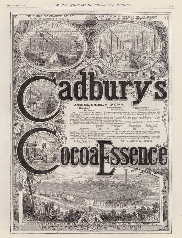 Cadbury's Cocoa Essence (उत्कीर्णन) के लिए विज्ञापन द्वारा यूरोपीय स्कूल